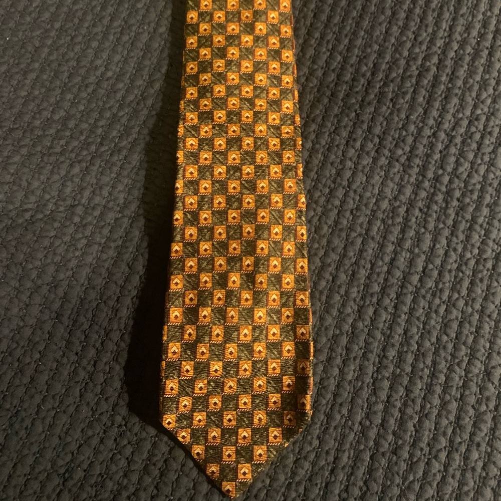 ERMENEGILDO ZEGNA Disegno Esclusivo Geometric Tie Colorful